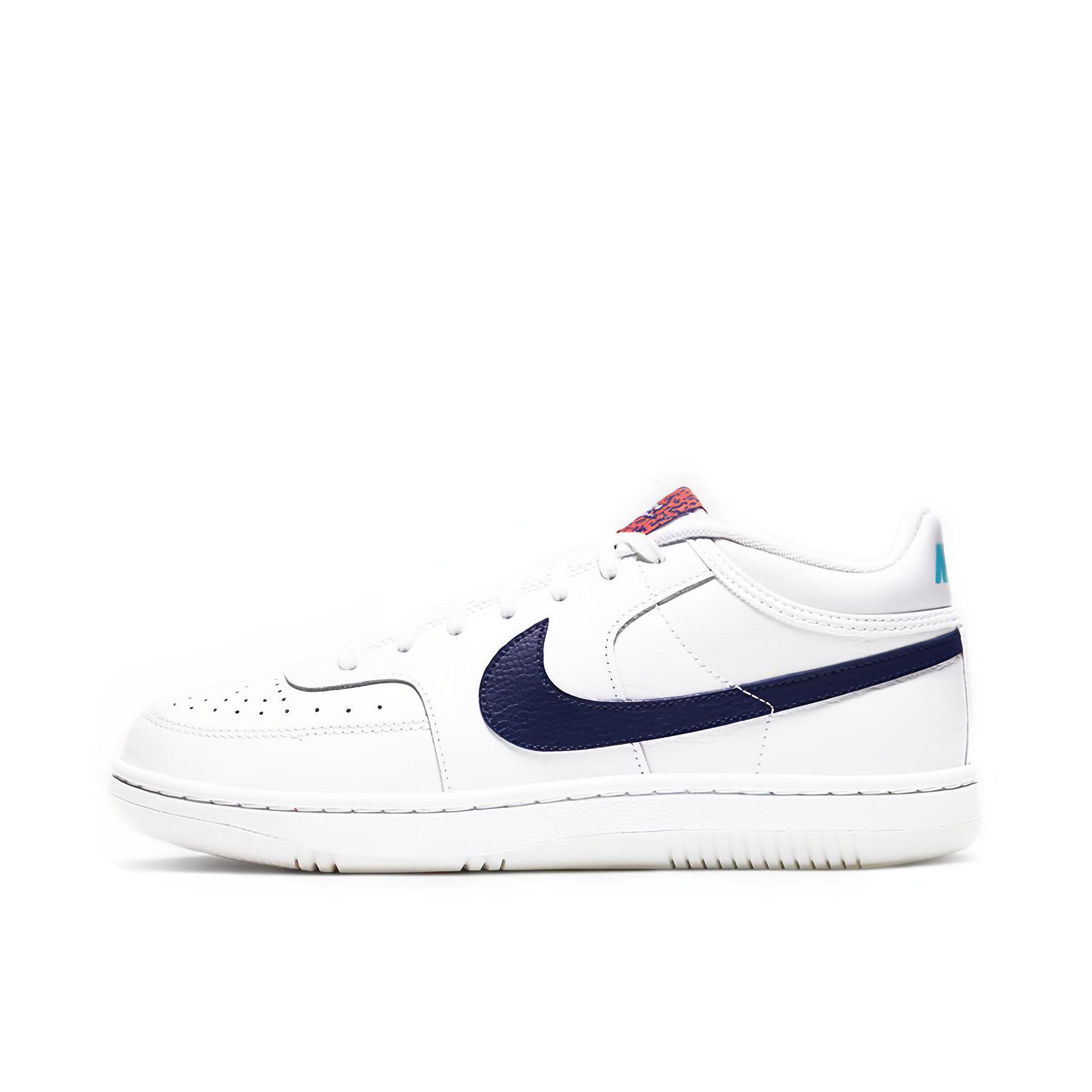 推荐商品：Nike 3/4 Sky Force 防滑耐磨 圆头 包裹性 合成革 潮流休闲 舒适百搭 板鞋 White Navy 白色/藏蓝