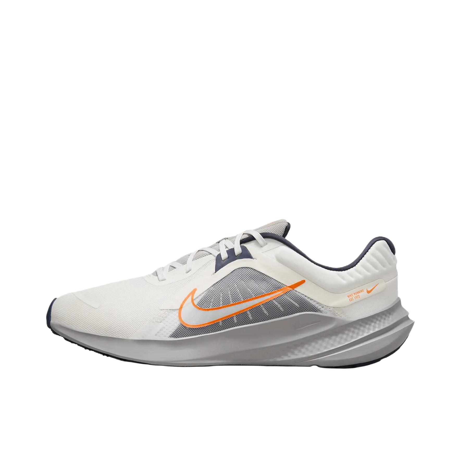 推荐商品：Nike Quest 5 跑鞋 缓震防滑耐磨支撑轻便透气轻质运动训练 浅灰