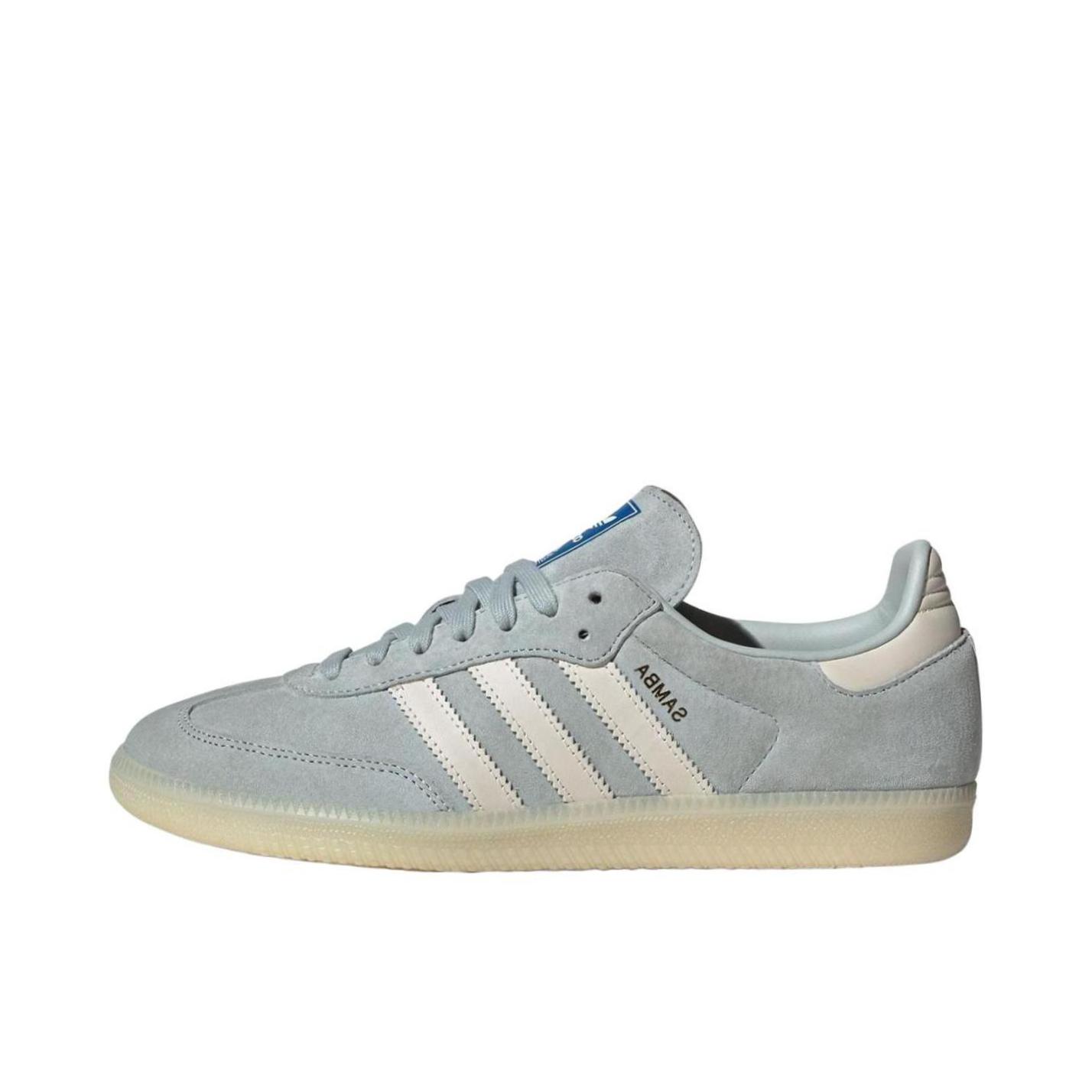 推荐商品：adidas Originals Samba OG T头鞋 板鞋 经典复古舒适百搭耐磨合成革圆头薄底贴合 狼灰色/米白色