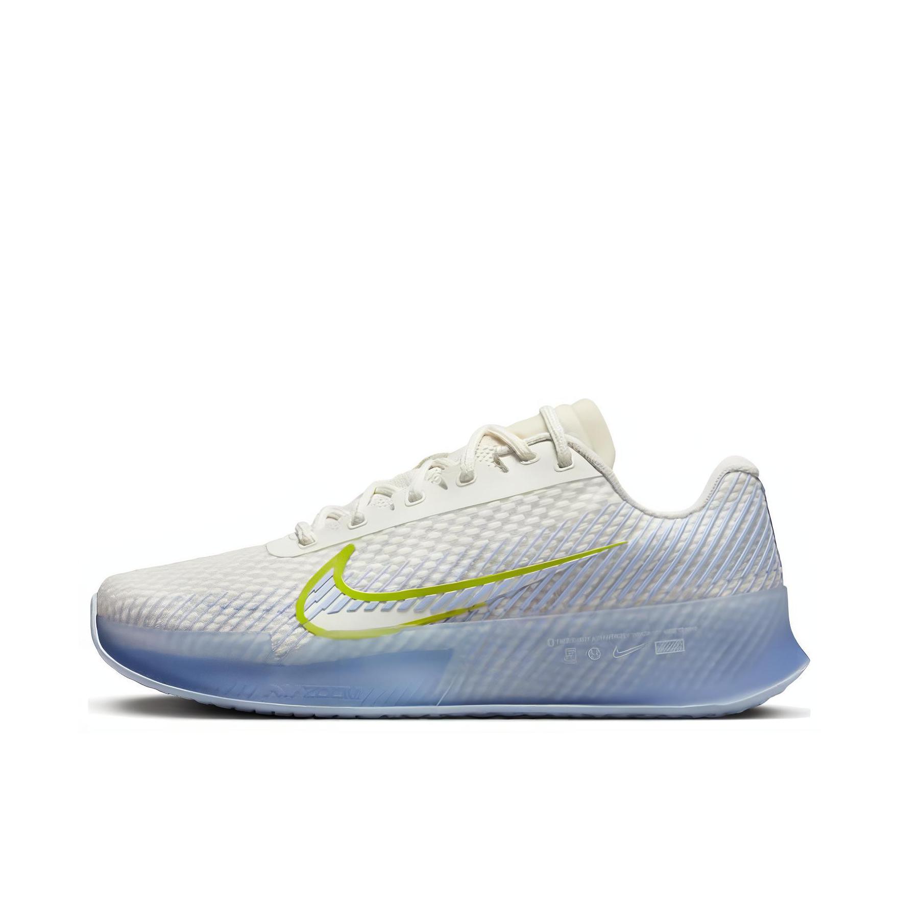 推荐商品：Nike Court Zoom Vapor 11 耐磨防滑 透气缓震 舒适轻便 支撑 网球鞋 女款/帆白/仙人掌绿/狂喜钴蓝