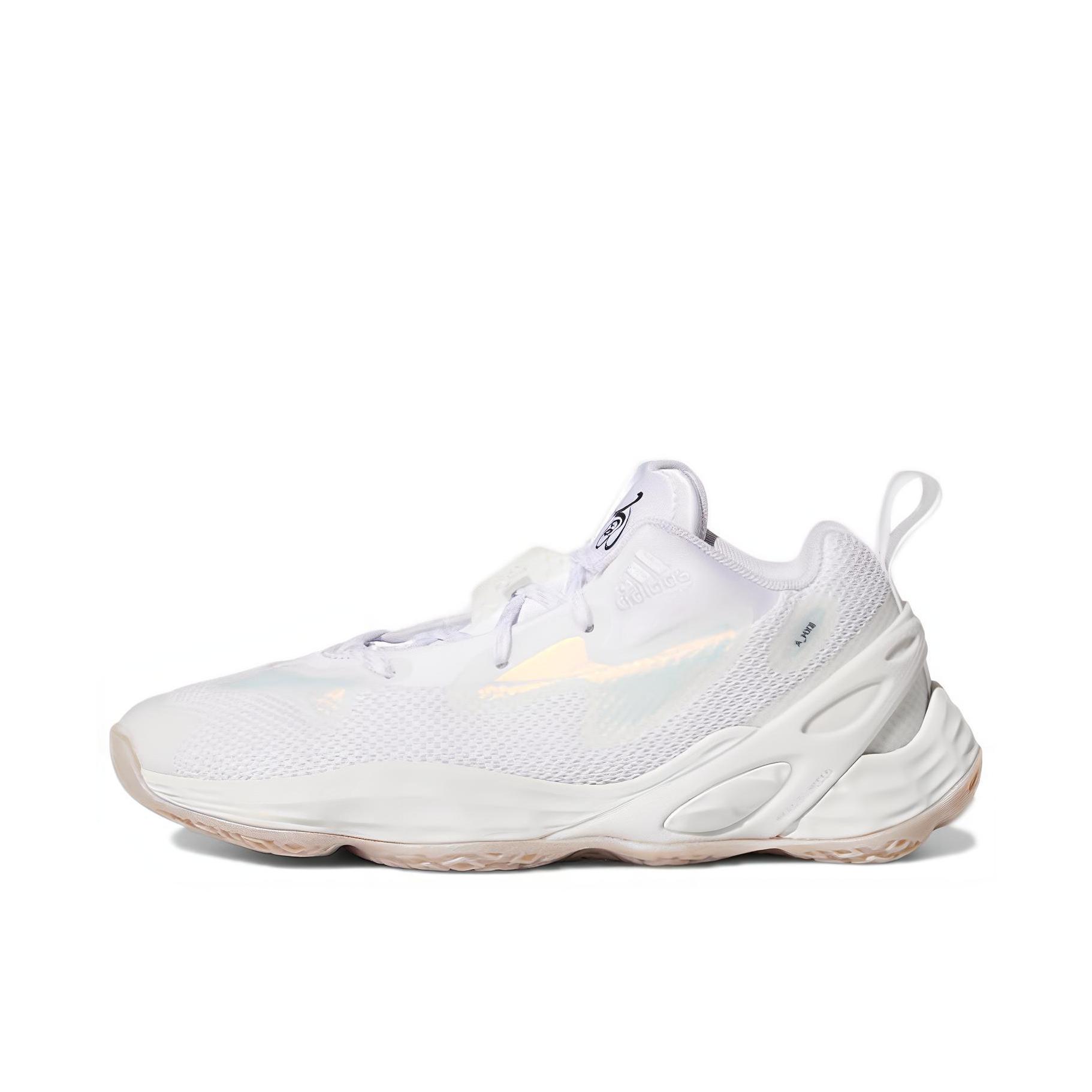 推荐商品：adidas Exhibit A 篮球鞋 织物缓震透气防滑耐磨实战包裹性圆头 纯白