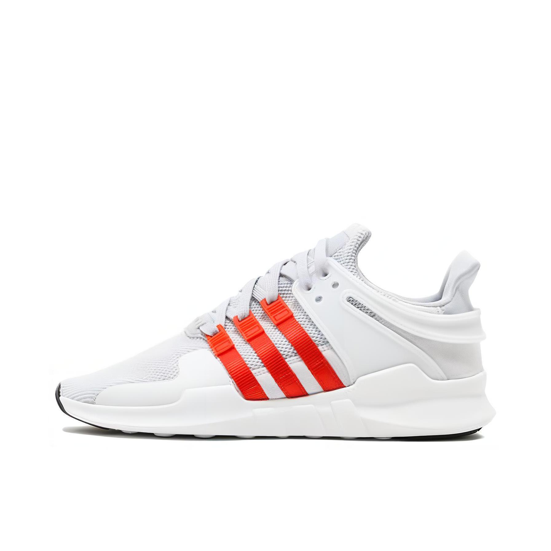 推荐商品：adidas Originals EQT Support ADV 潮流复古 减震透气 舒适轻便 防滑耐磨 织物 运动休闲鞋 Bold Orange 清澈灰/红