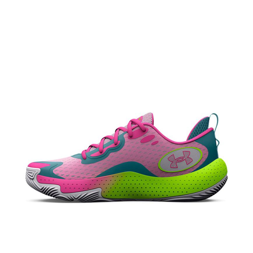 推荐商品：Under Armour/安德玛 Spawn 5 防滑耐磨 缓震运动 舒适透气 百搭时尚 圆头 场地 篮球鞋 白色/蓝色