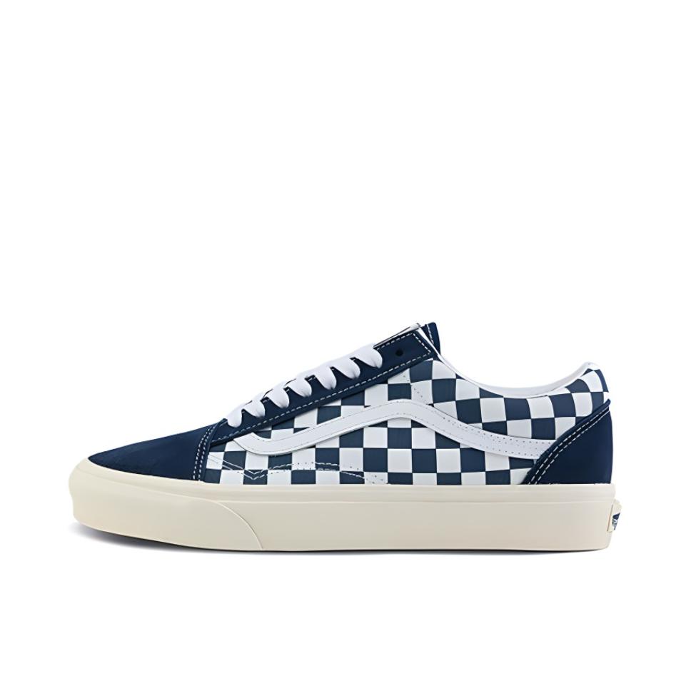 推荐商品：Vans/范斯 Old Skool 滑板鞋 板鞋 轻便防滑复古舒适经典 蓝白色