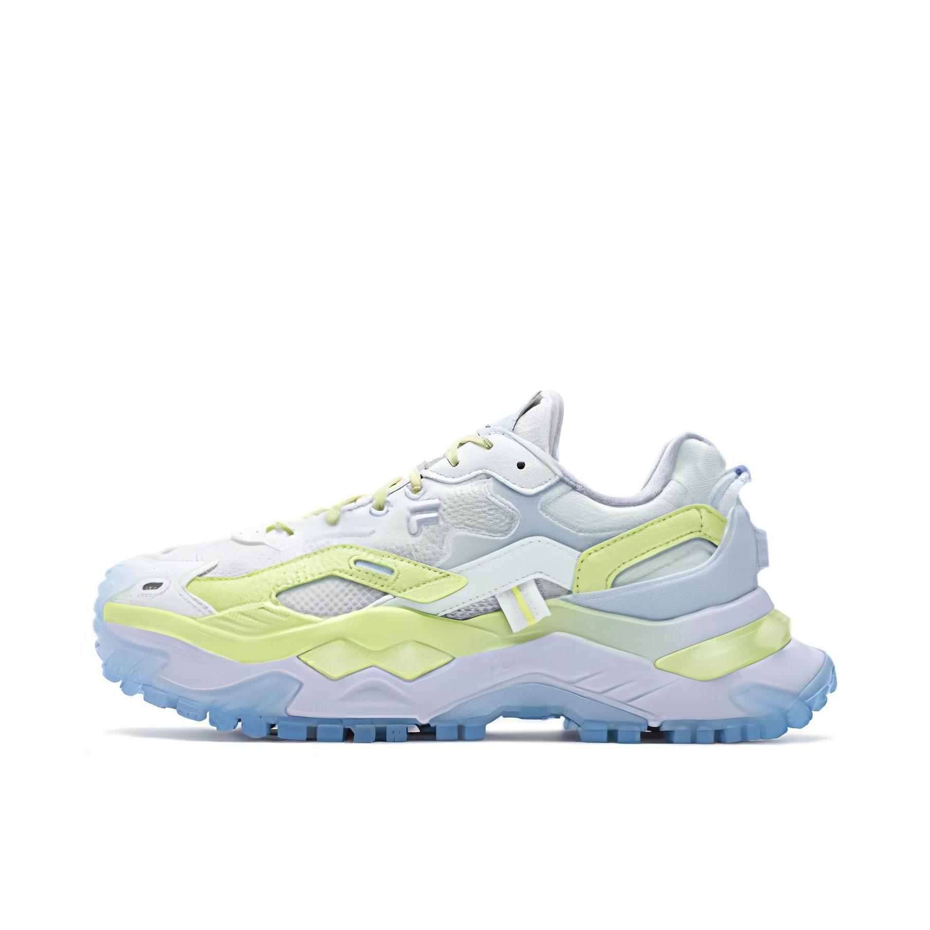 推荐商品：FILA/斐乐  Bianco 硬糖  防滑耐磨 透气 耐用轻能 增高  老爹鞋 比特蓝/温橄绿