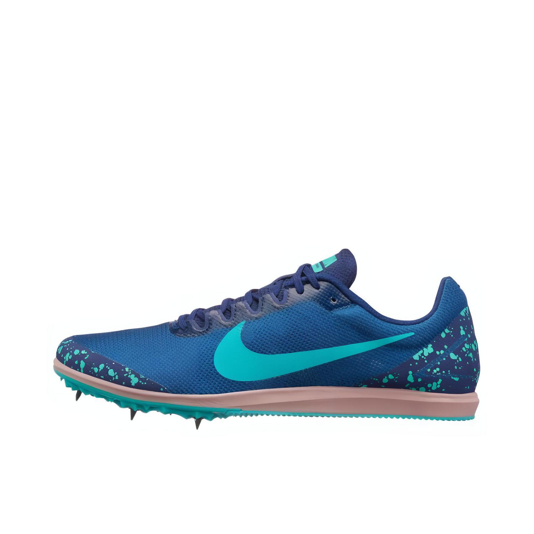 推荐商品：Nike Zoom Rival D 10 跑鞋 长跑田径耐磨减震防滑织物马拉松 Blue 蓝泼墨