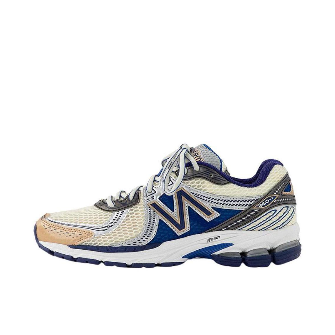 推荐商品：New Balance 860 跑鞋 网面透气防滑耐磨舒适轻便缓震复古 蓝色/米色