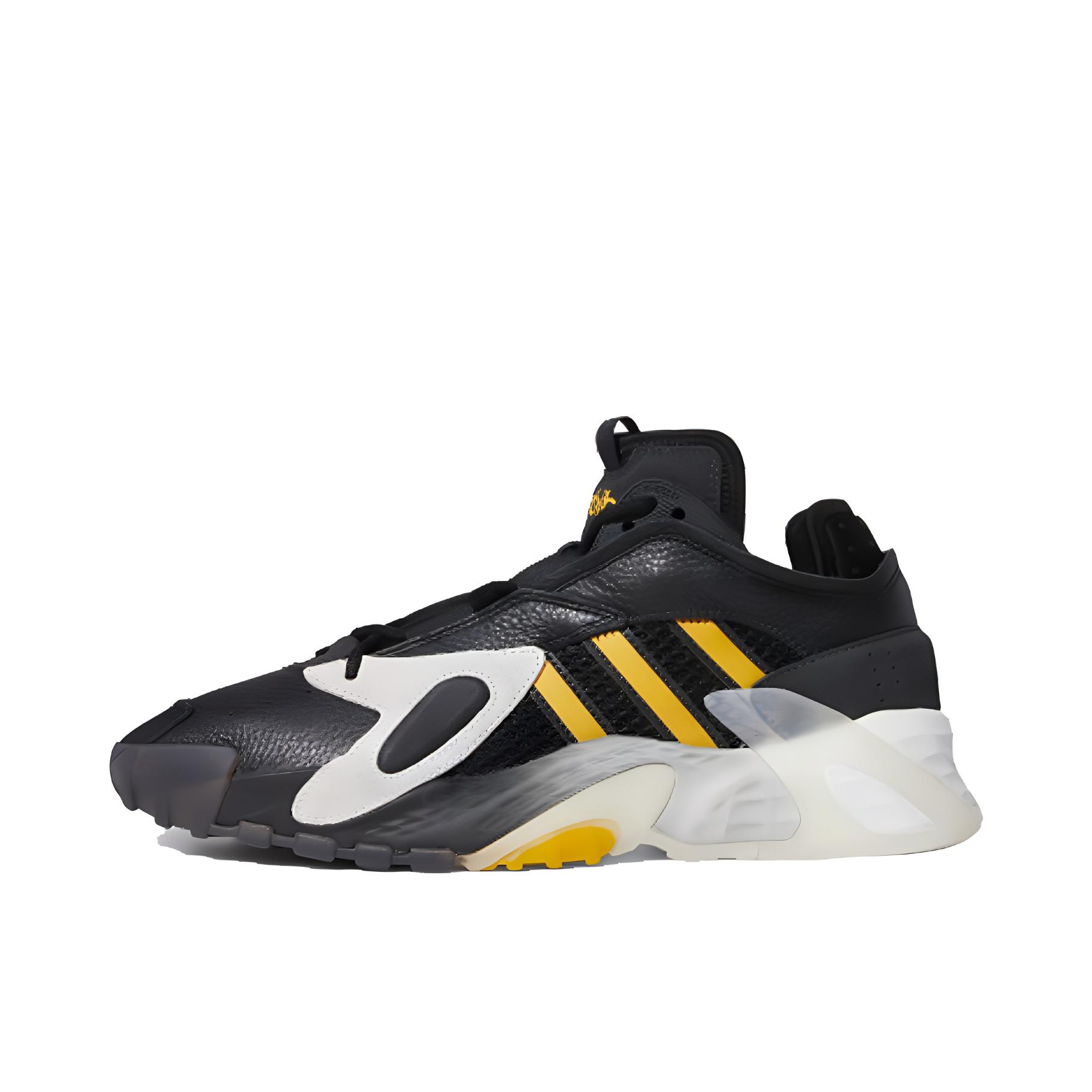 推荐商品：adidas Originals Streetball 2019 防滑耐磨 经典复古 缓震回弹 透气 实战 篮球鞋 Black/White/Yellow 黑白黄