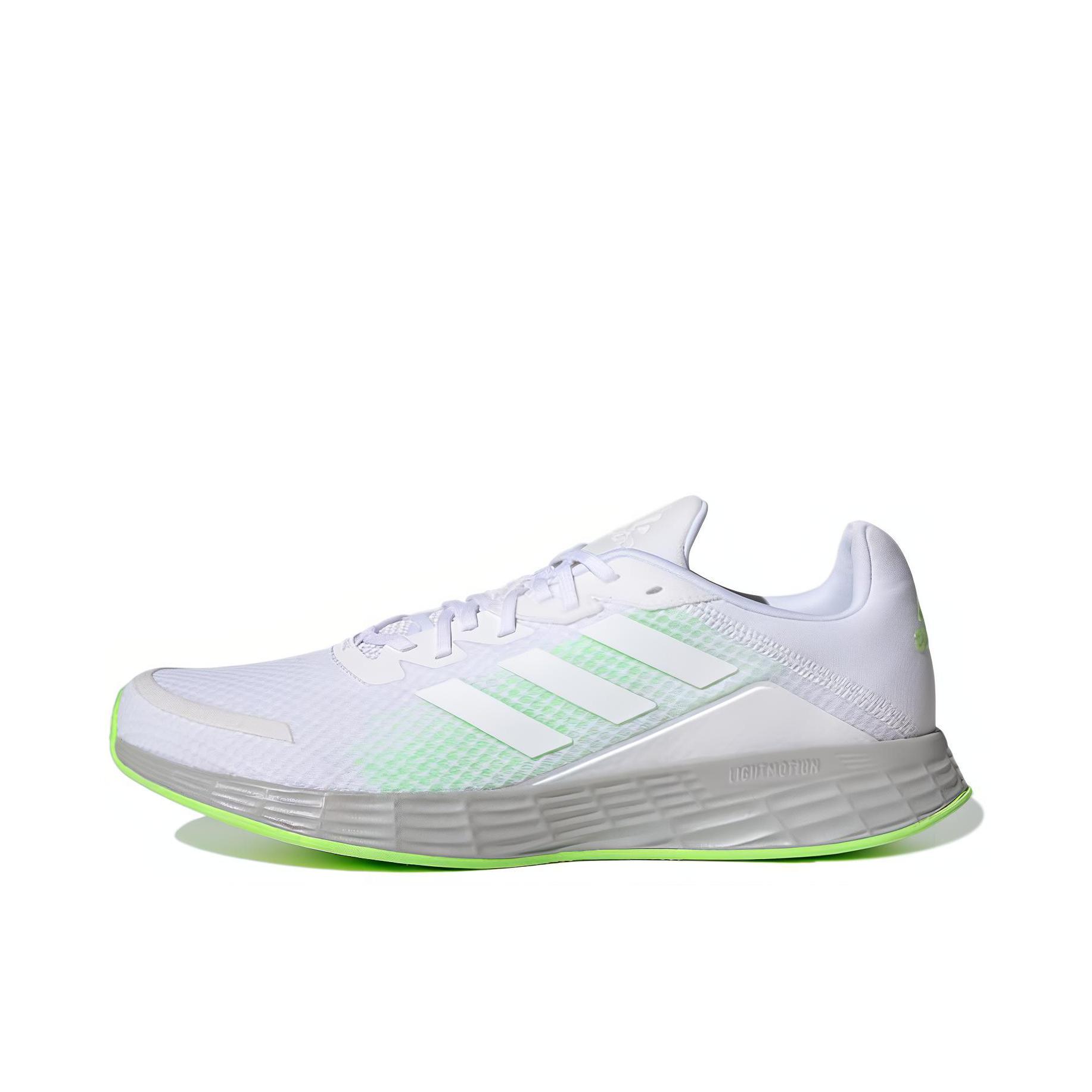 推荐商品：adidas Duramo SL 跑鞋 缓震网面透气训练织物轻运动轻盈回弹 清新绿