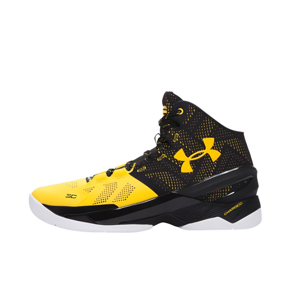 推荐商品：Under Armour/安德玛 Curry 2 透气 减震耐磨 实战训练 篮球鞋 Black/Yellow 黑黄