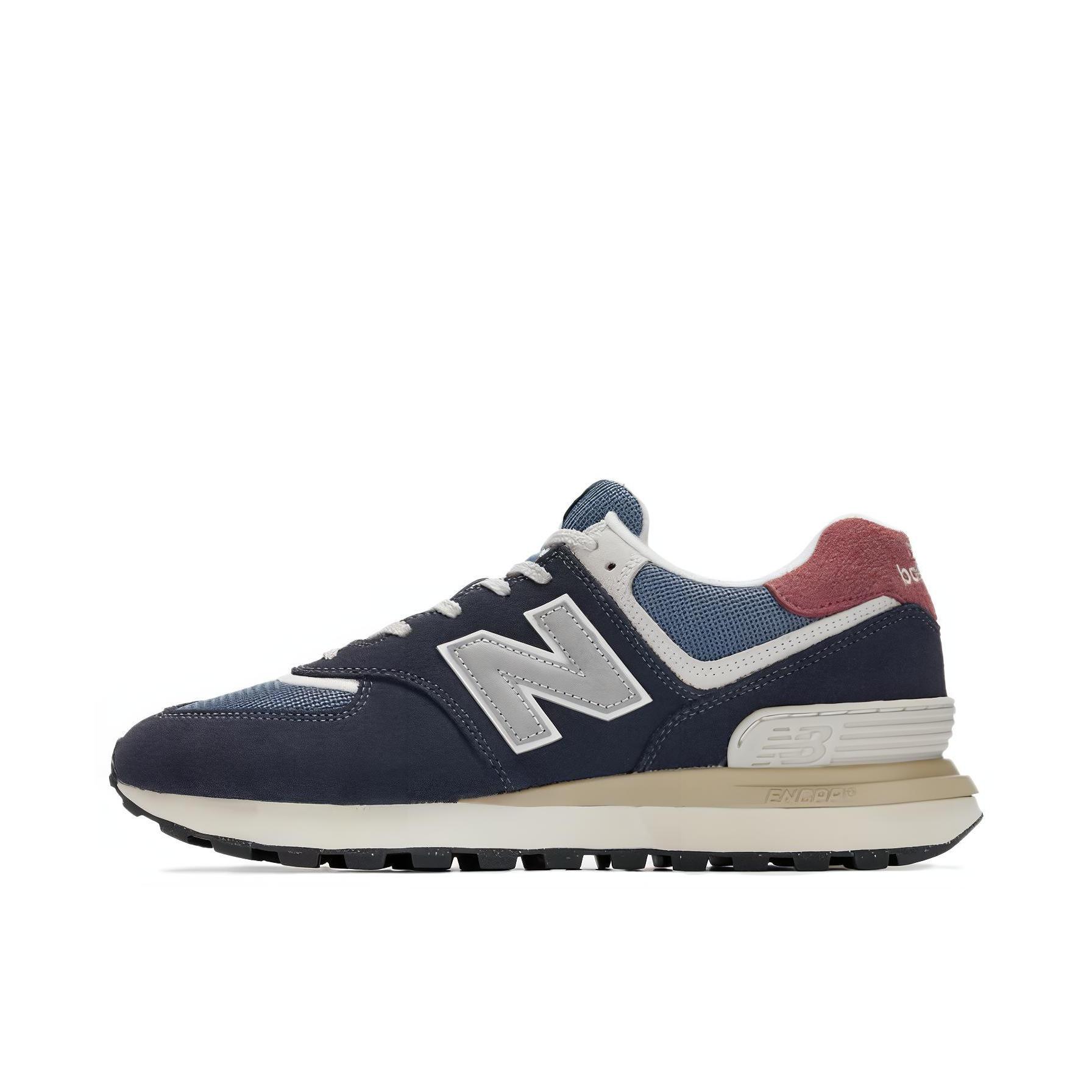 推荐商品：New Balance 574 运动休闲鞋 阿甘鞋 经典复古防滑耐磨缓震舒适透气时尚百搭轻便 藏蓝/米白