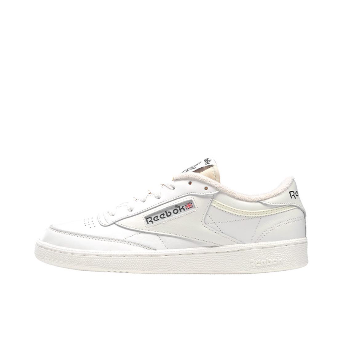 推荐商品：Reebok/锐步 Club C 潮流复古 百搭 舒适轻便 防滑耐磨 运动 T头 板鞋 纯白色/黑色