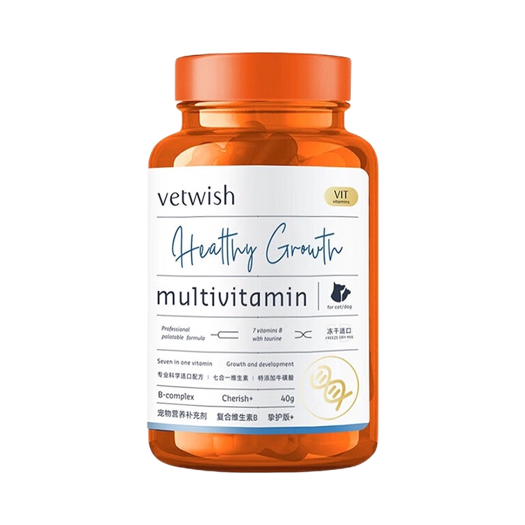 推荐商品：VETWISH 复合B族维生素 猫狗通用 美毛防掉毛补充营养防猫藓