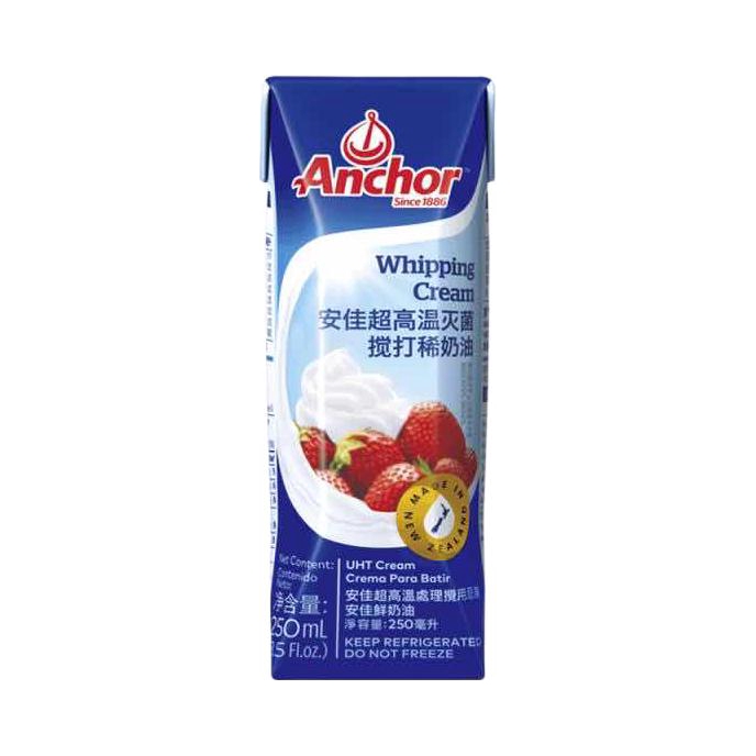 推荐商品：Anchor/安佳 超高温灭菌搅打稀奶油 盒装