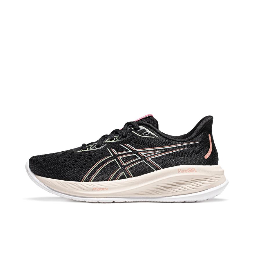 推荐商品：Asics/亚瑟士 Gel-Cumulus 26 跑鞋 防滑耐磨回弹缓震舒适百搭耐用圆头 女款/黑色/杏色