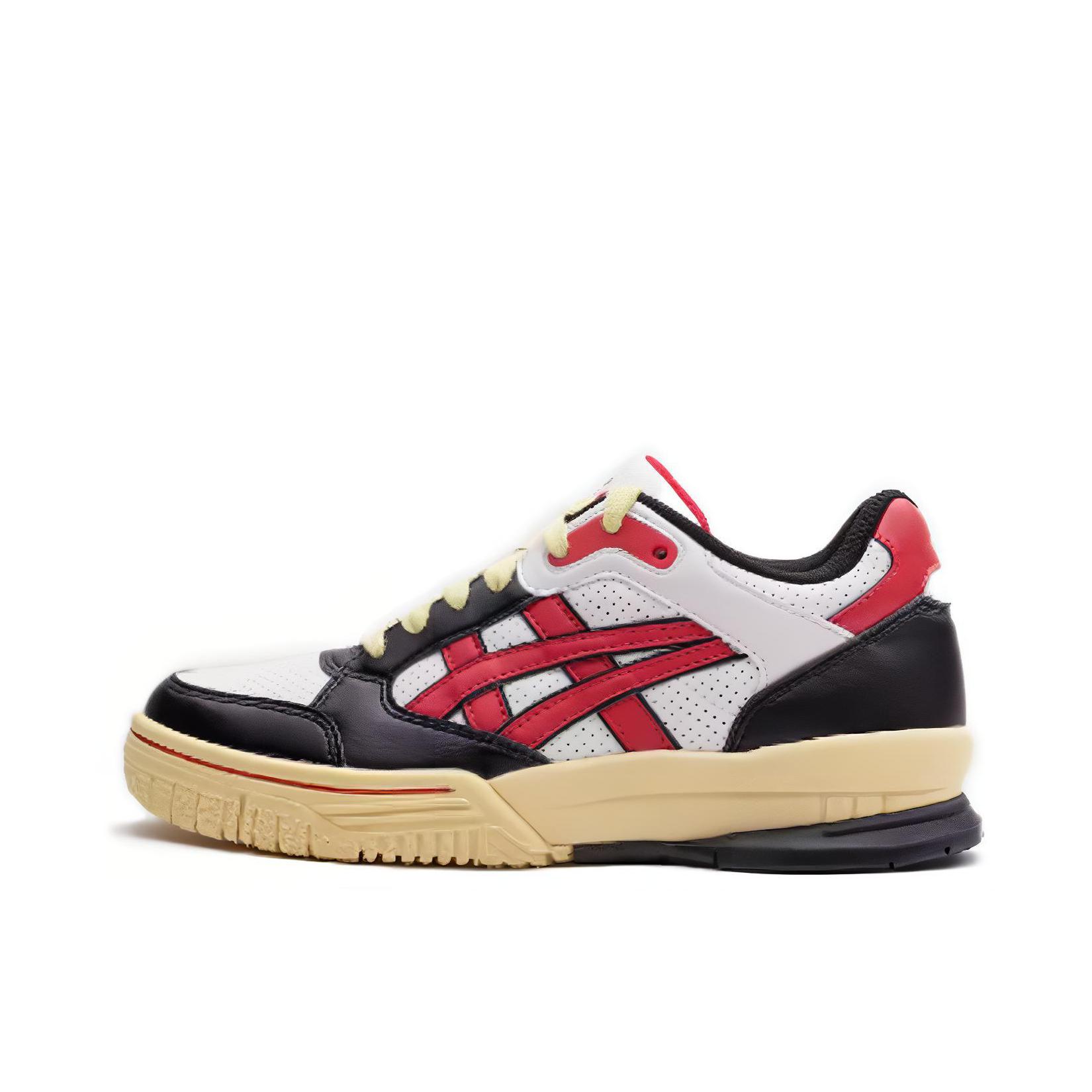 推荐商品：Asics/亚瑟士 Gel-SpotLyte 防滑耐磨 经典复古 休闲潮流 运动 合成革 板鞋 米色/黑色/红色