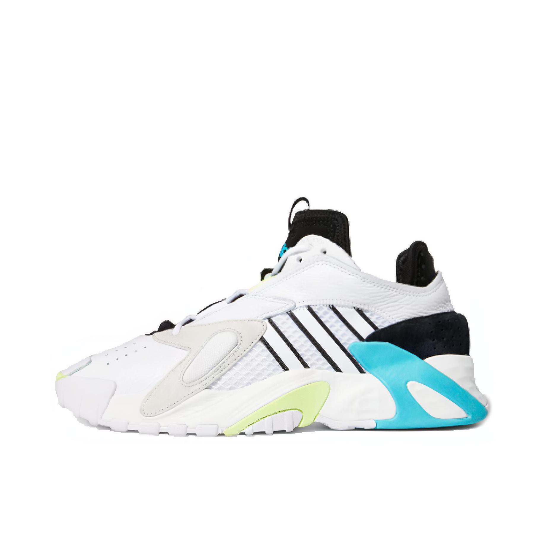 推荐商品：adidas Originals Streetball 2019 防滑耐磨 经典复古 缓震回弹 透气 实战 篮球鞋 White/Black/Yellow/Green 白黄绿