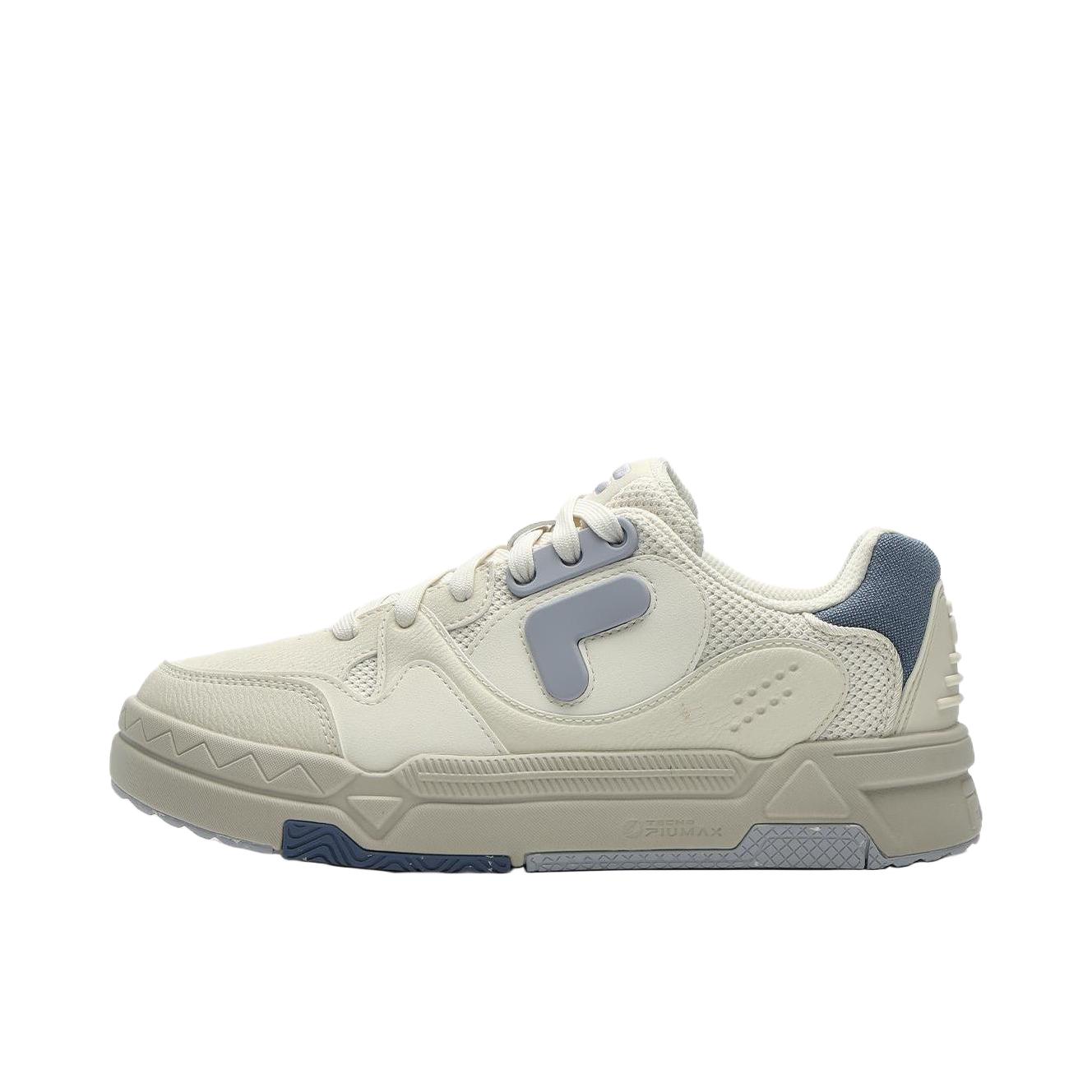 推荐商品：FILA/斐乐 BANK DX 板鞋 合成革织物防滑耐磨舒适透气柔软厚底增高轻便 女款/奶白色 