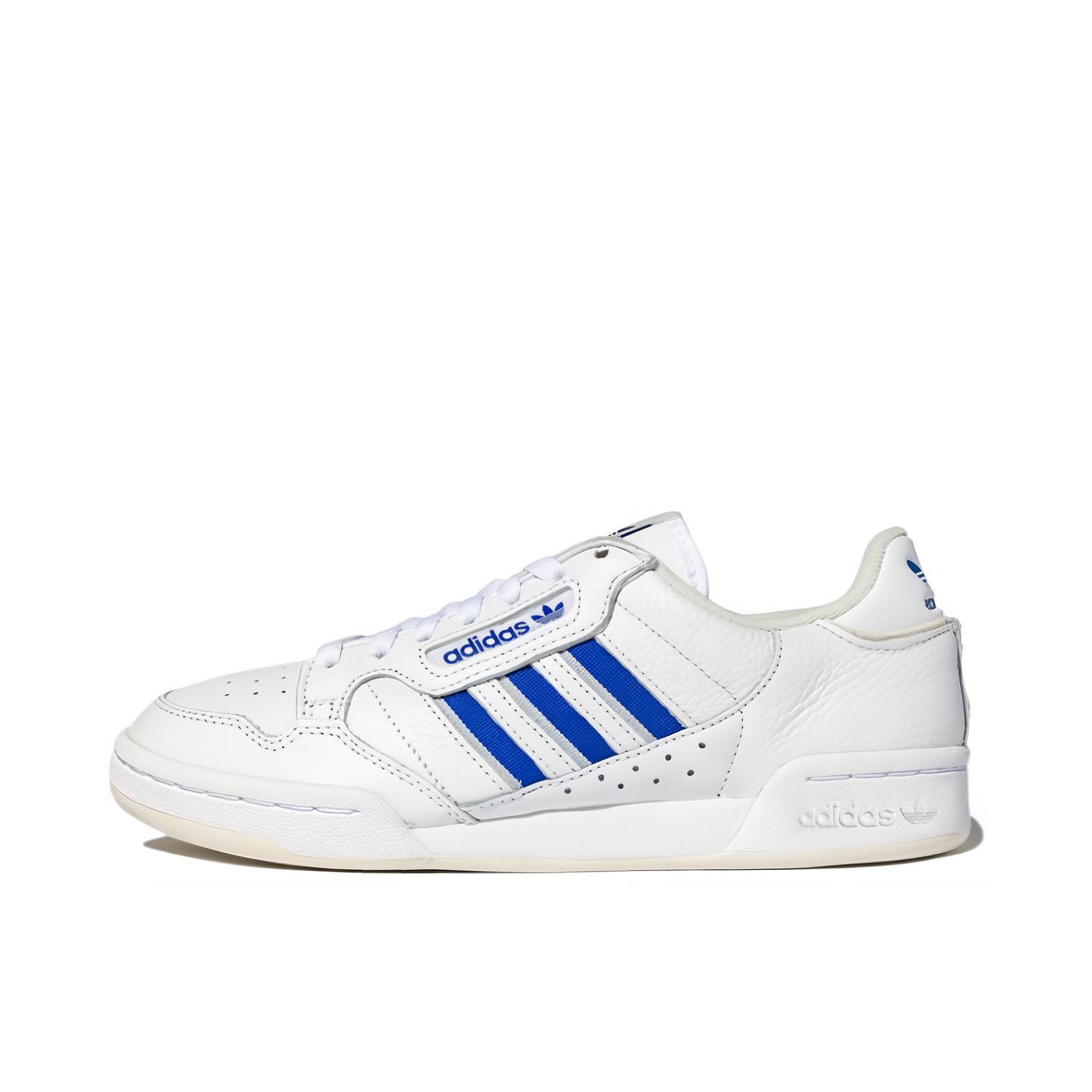 推荐商品：adidas Originals Continental 80 运动休闲鞋 板鞋 经典复古防滑耐磨防水舒适 蓝色/白色