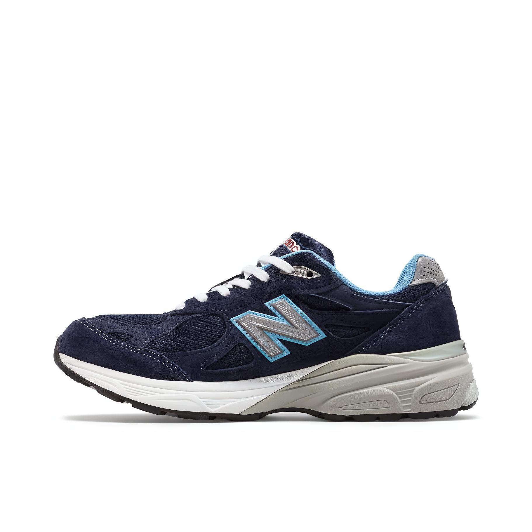 推荐商品：New Balance 990 V3 跑鞋 复古轻便防滑减震透气支撑缓震织物城市通勤圆头 女款/V3/海军蓝
