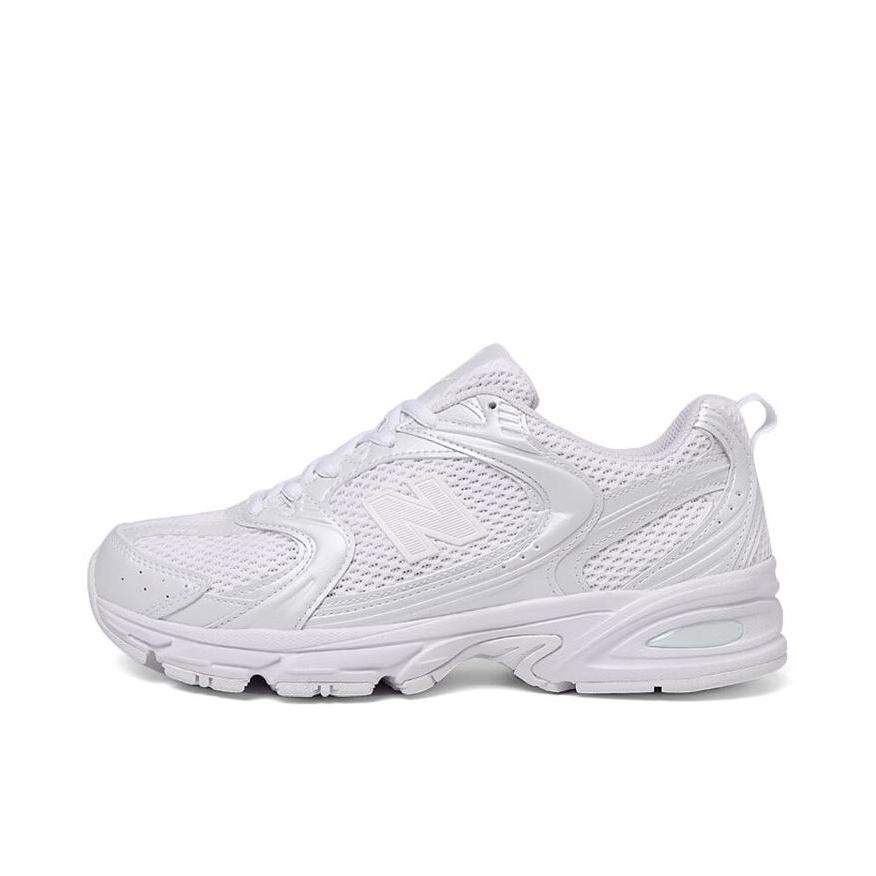 推荐商品：New Balance MR530 跑鞋 圆头经典拼接复古缓震防滑耐磨网面透气支撑 纯白色
