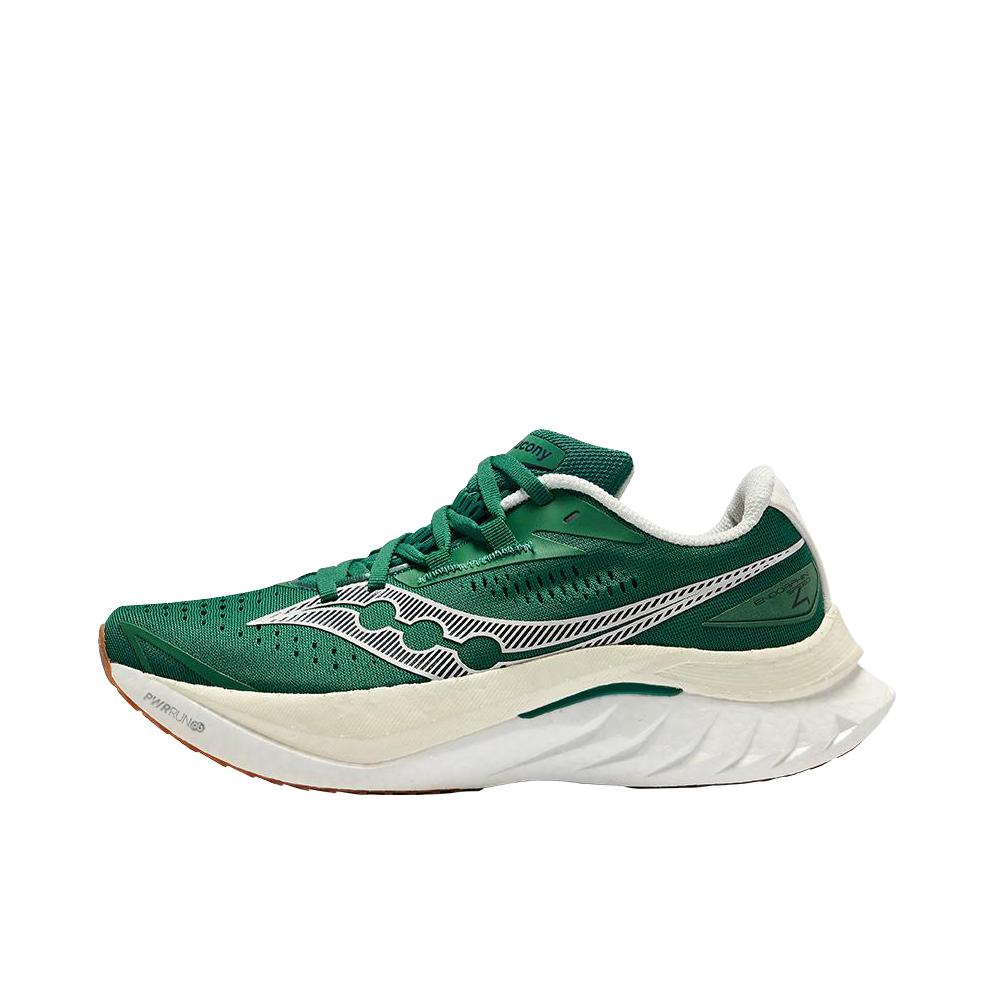 推荐商品：Saucony/索康尼 Endorphin Speed 啡速4 尼龙板 回弹 碳板 减震 防滑耐磨 防水 支撑 马拉松 跑鞋 女款/绿色/白色
