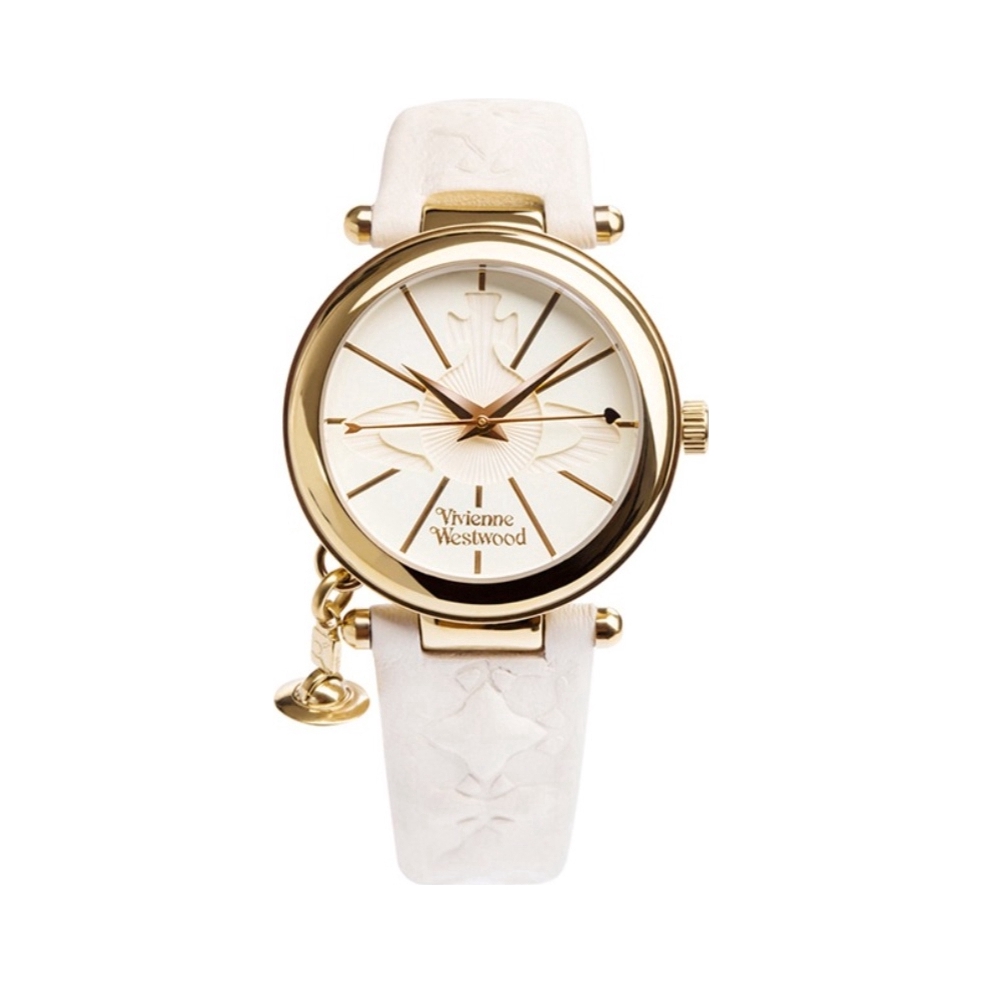 推荐商品：【情人节】Vivienne Westwood/薇薇安·威斯特伍德 西太后 优雅贝母精钢表盘真皮表带土星吊坠石英女士手表