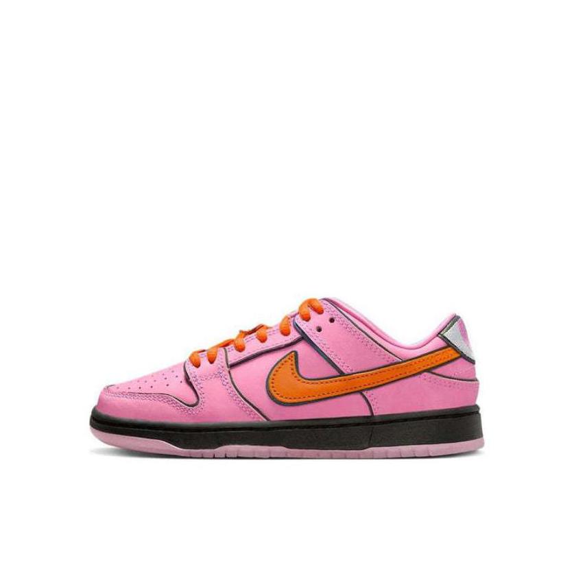推荐商品：Nike Dunk 复古休闲 防滑耐磨 抓地 舒适透气 运动 板鞋儿童 小童/飞天小女警联名/粉色