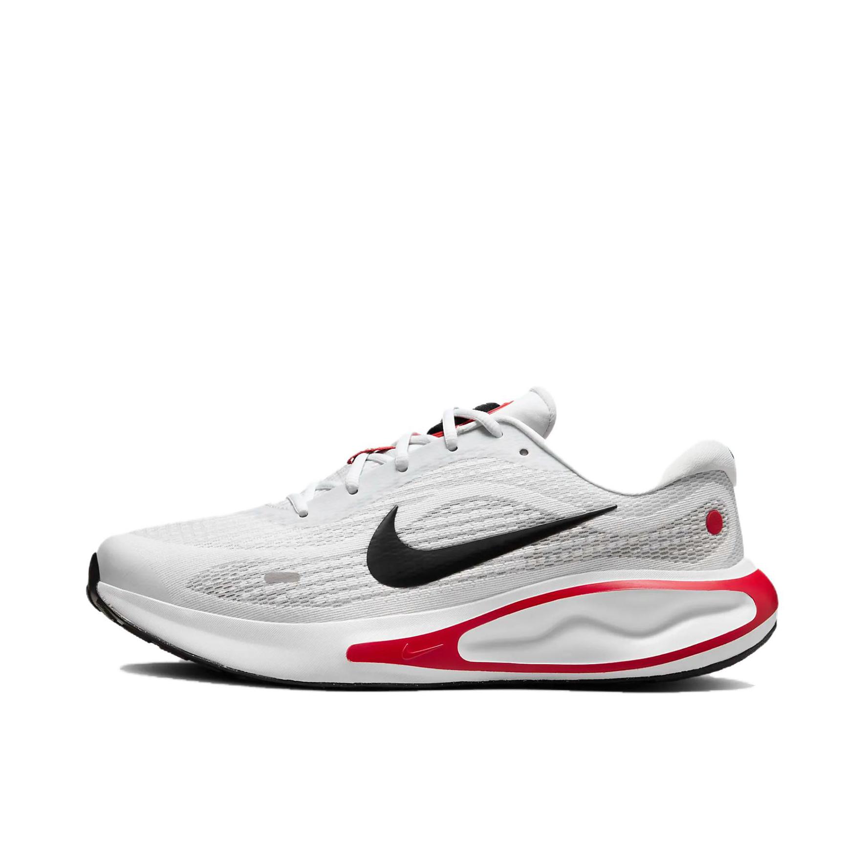 推荐商品：Nike Journey Run 跑鞋 缓震轻便防滑耐磨休闲简约训练长跑短跑织物运动贴合圆头支撑 白色/火红/水泥灰/黑色