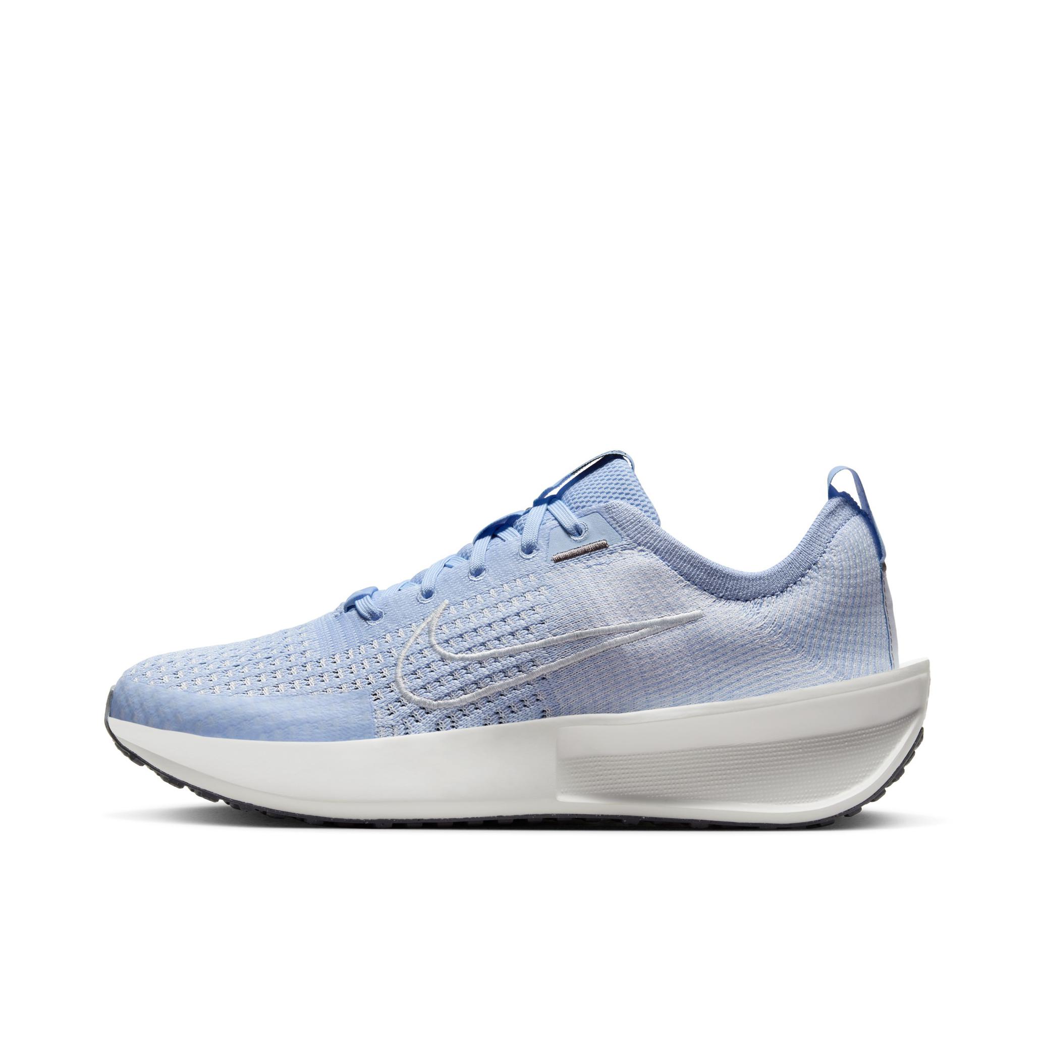 推荐商品：Nike Interact Run 跑鞋 防滑耐磨缓震轻便透气舒适回弹织物百搭训练 女款/狂喜钴蓝/足球灰/山峰白