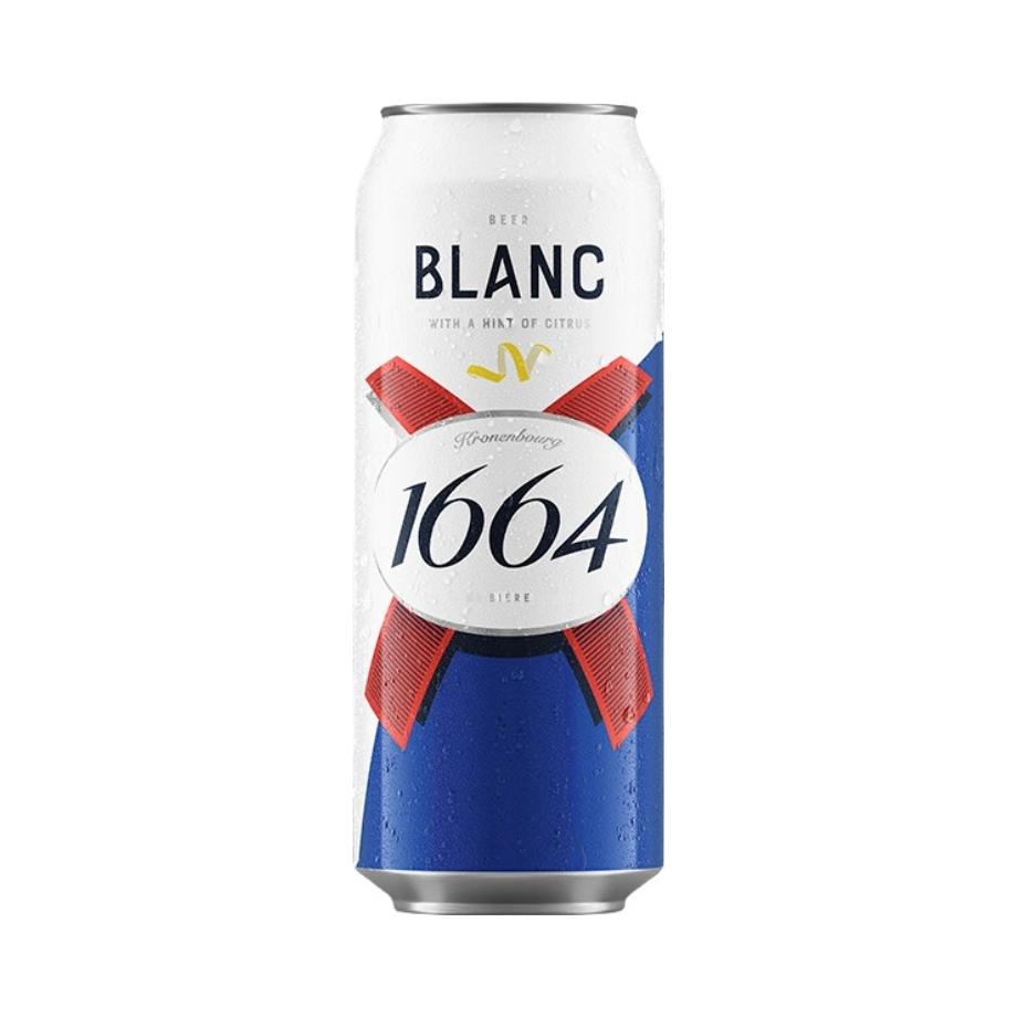 推荐商品：kronenbourg1664/克伦堡1664 白啤 11.8°P 法式啤酒 柑橘味 罐装 精酿聚会