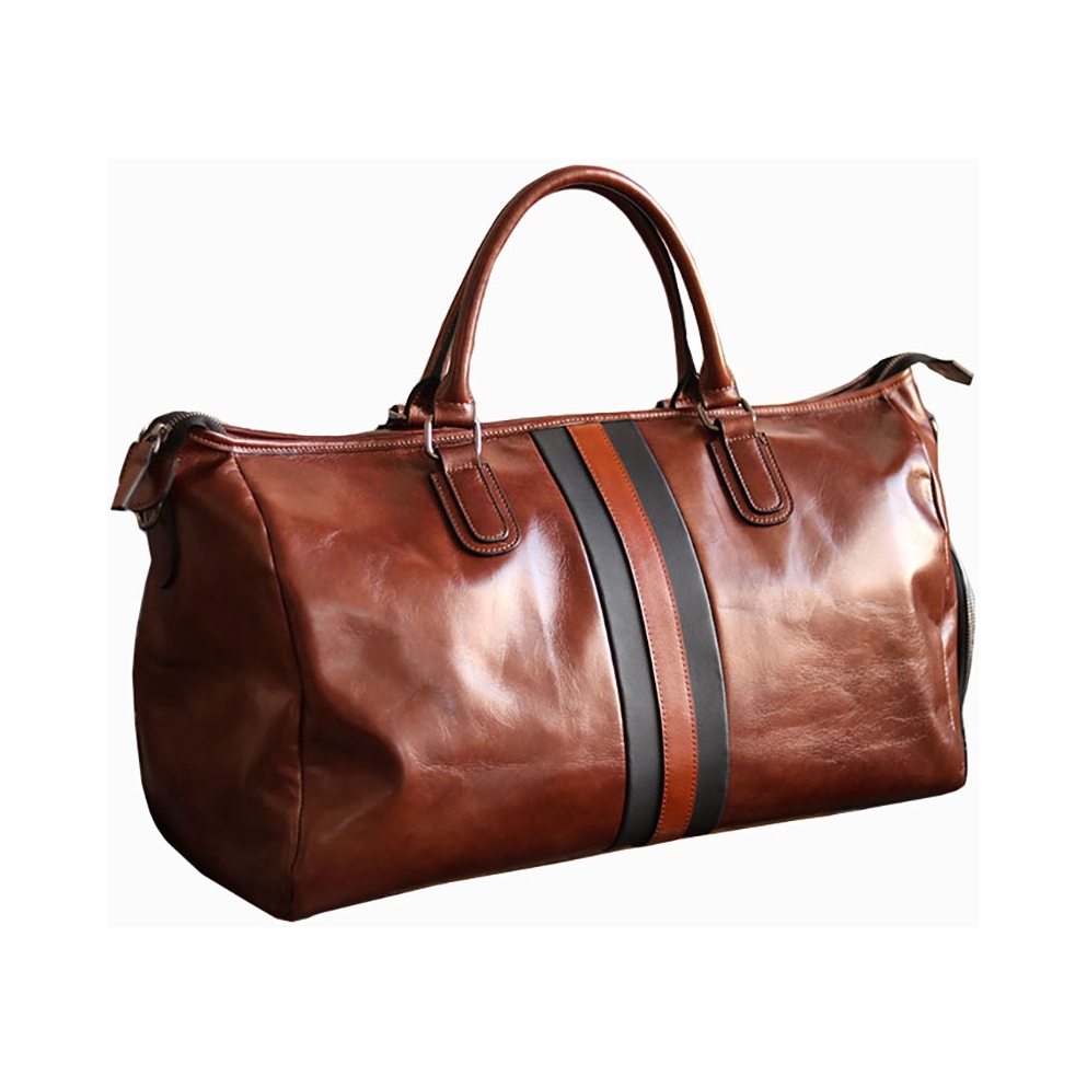 推荐商品：zoyett/佐也原创 大容量短途出差轻便健身软牛皮真皮行李包收纳包手提旅行包