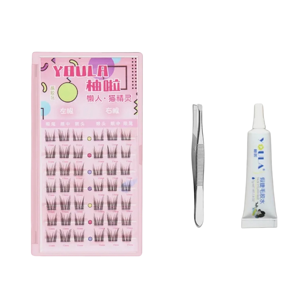 推荐商品：YOULA/柚啦 自然卷翘分段式假睫毛套装