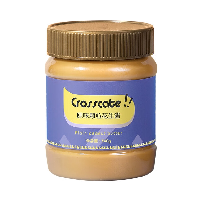 推荐商品：Crosscate 颗粒花生酱 340g 瓶装