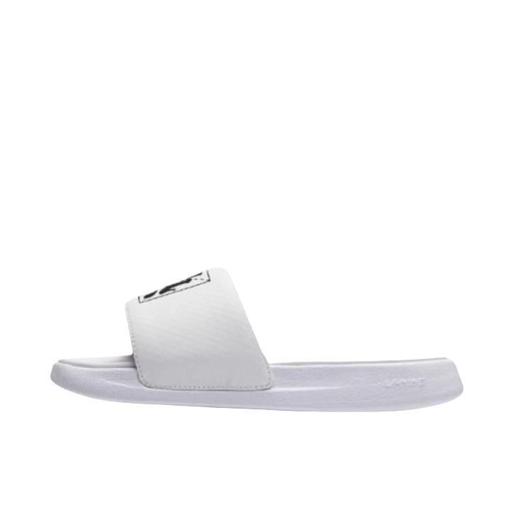 推荐商品：李宁 LN Slipper 防滑耐磨 轻便透气 休闲 时尚潮流 魔术贴 外穿 运动 拖鞋 标准白