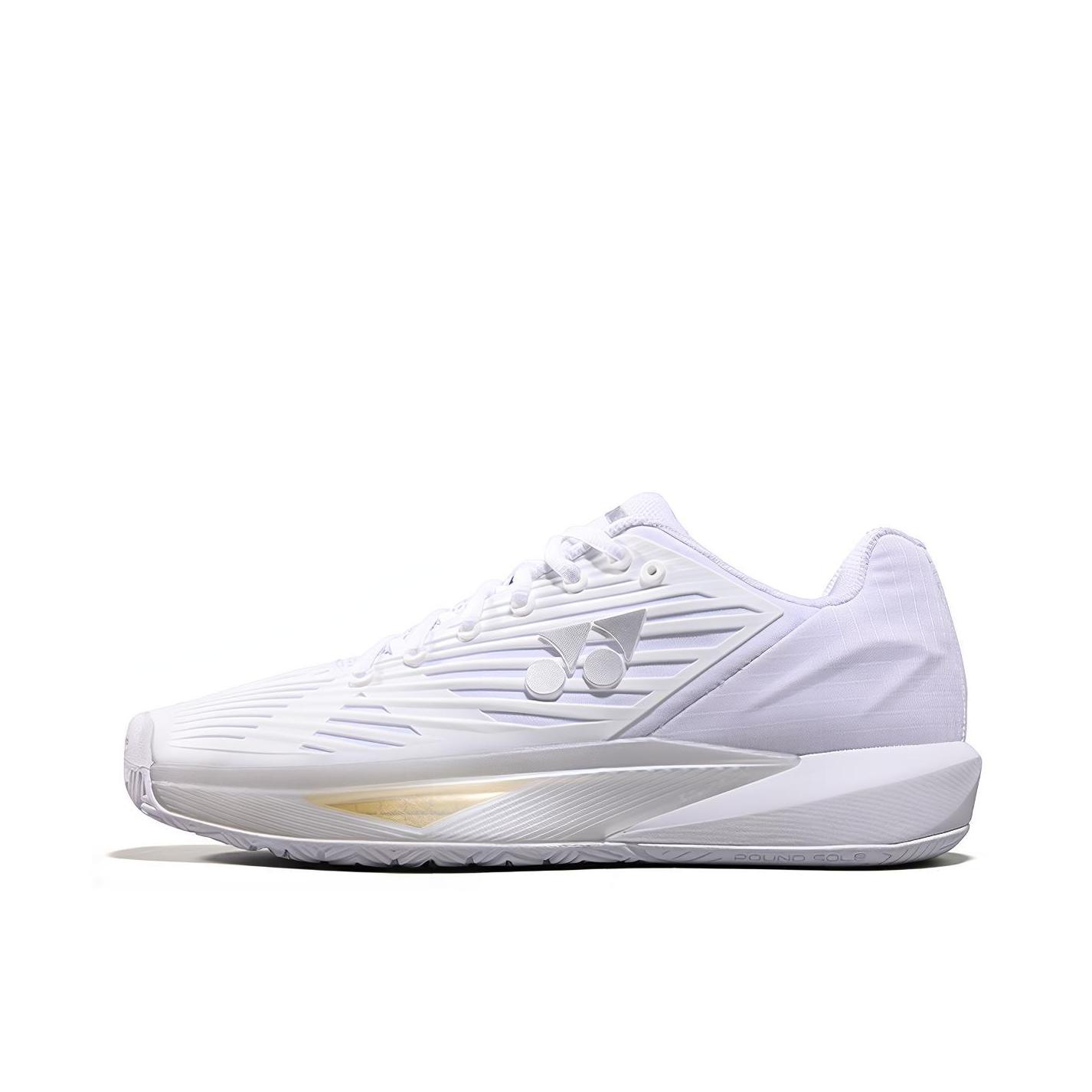 推荐商品：YONEX/尤尼克斯 SHTE5LACEX 防滑耐磨 回弹缓震 稳定 织物支撑 包裹性 网球鞋 女款/白色