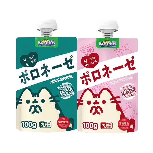 推荐商品：呢咔 猫咪零食湿粮包咕噜酱肉酱鲜封包混合口味补充营养