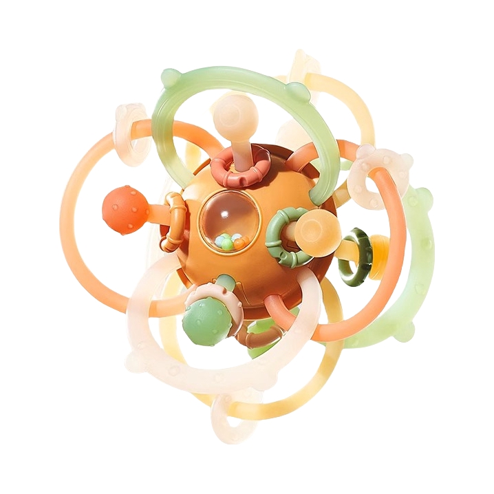 推荐商品：科巢/scoornest 曼哈顿手抓球硅胶可咬牙胶小宝宝抓握磨牙