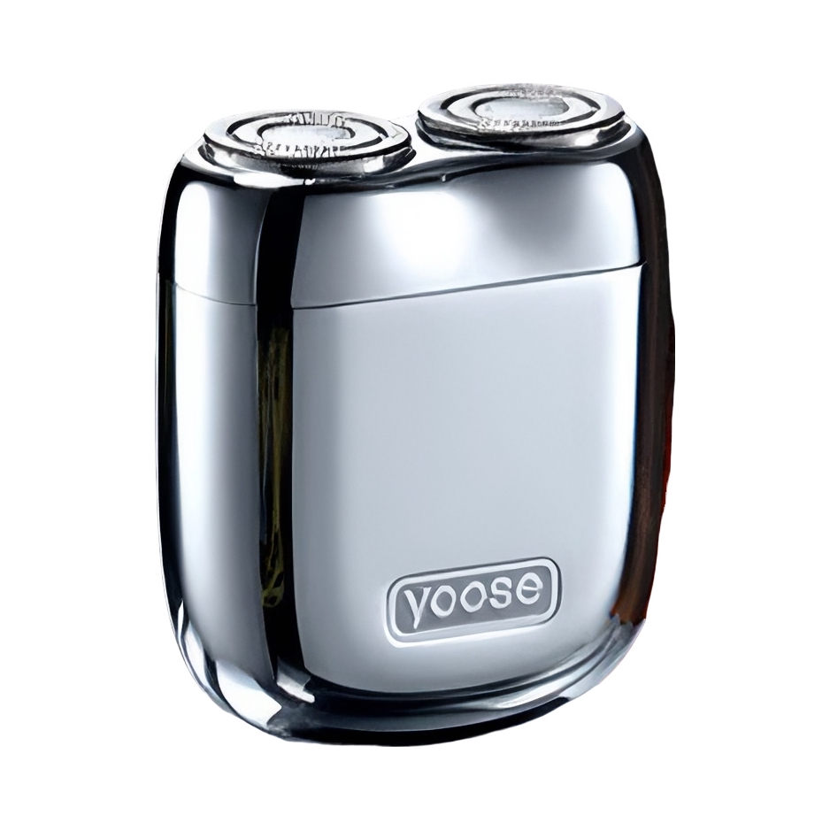 推荐商品：yoose/有色 电动剃须刀 安全锁 易清洁 双刀头 小巧 可全身水洗 差旅 合金机身 充电式 便携款 旋转式