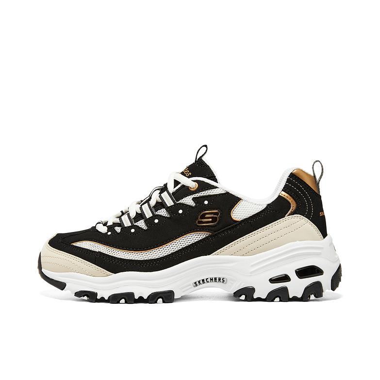 推荐商品：Skechers/斯凯奇 D'Lites 1.0 奶茶熊 熊猫鞋 老爹鞋 闪穿鞋 厚底增高复古缓震百搭 女款/黑色/米色/褐色