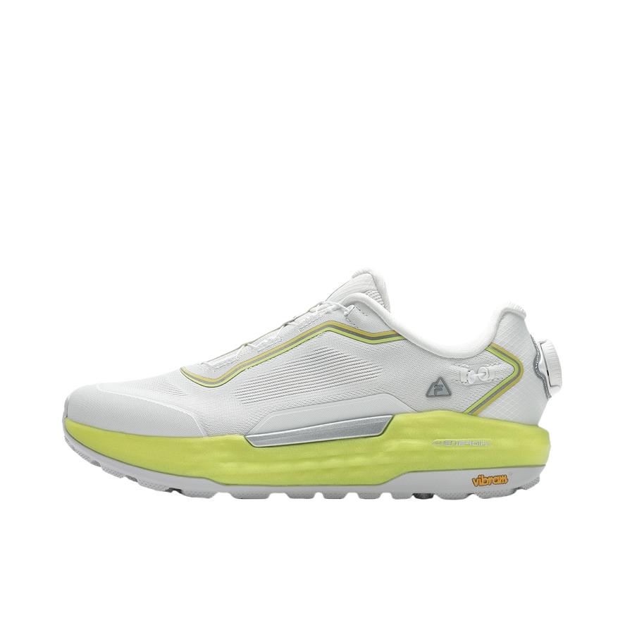 推荐商品：FILA/斐乐 BOA Explorer 2 越野跑鞋 户外旋转扣徒步防滑耐磨轻便透气山系风 白色/绿色
