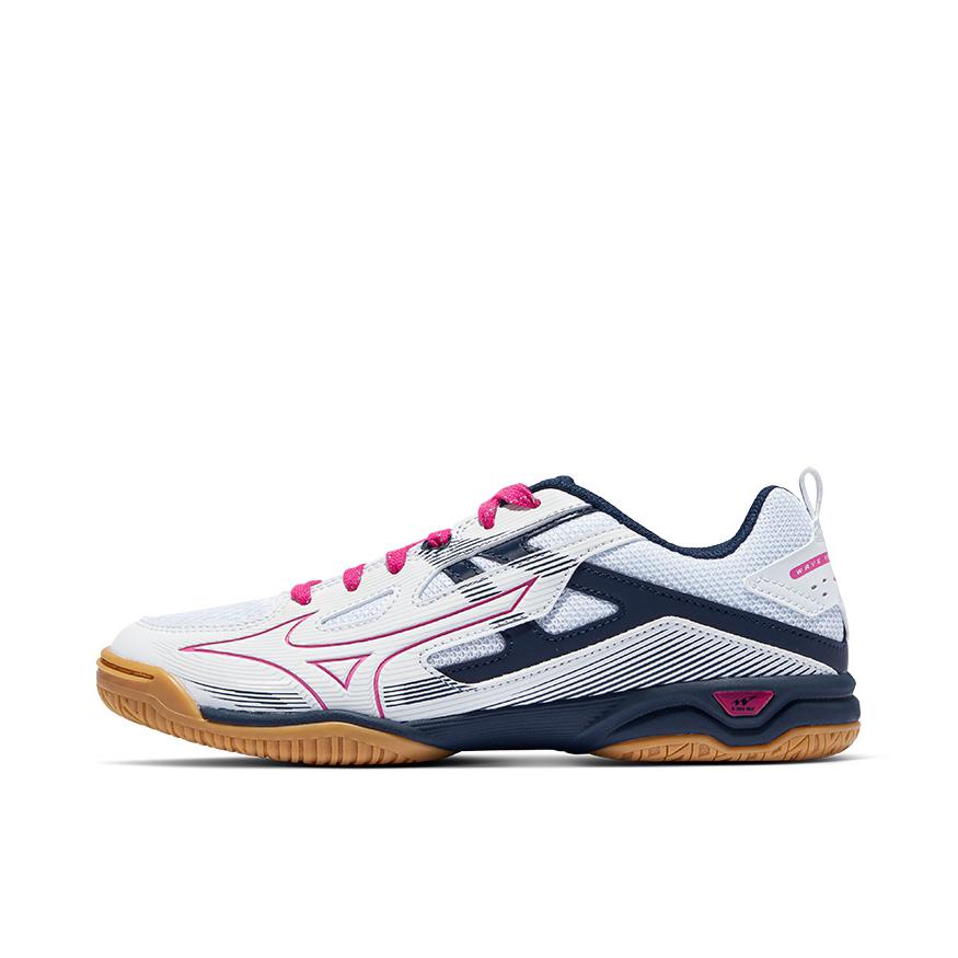 推荐商品：Mizuno/美津浓 Wave Kaiserburg 7 缓震 橡胶底 乒乓球鞋 白色/黑色/粉色
