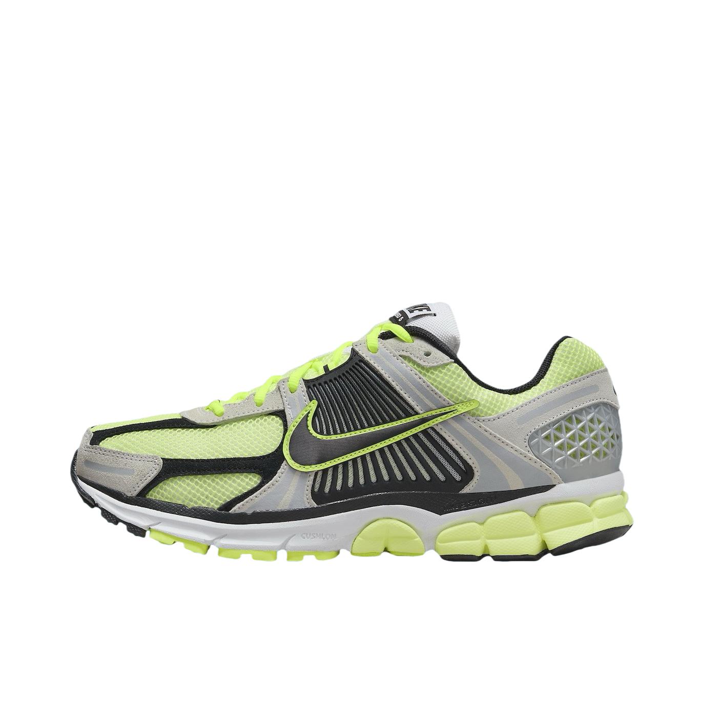 推荐商品：Nike Zoom Vomero 5 跑鞋 舒适缓震网面透气百搭复古支撑训练轻便 绿色/黑色/灰色