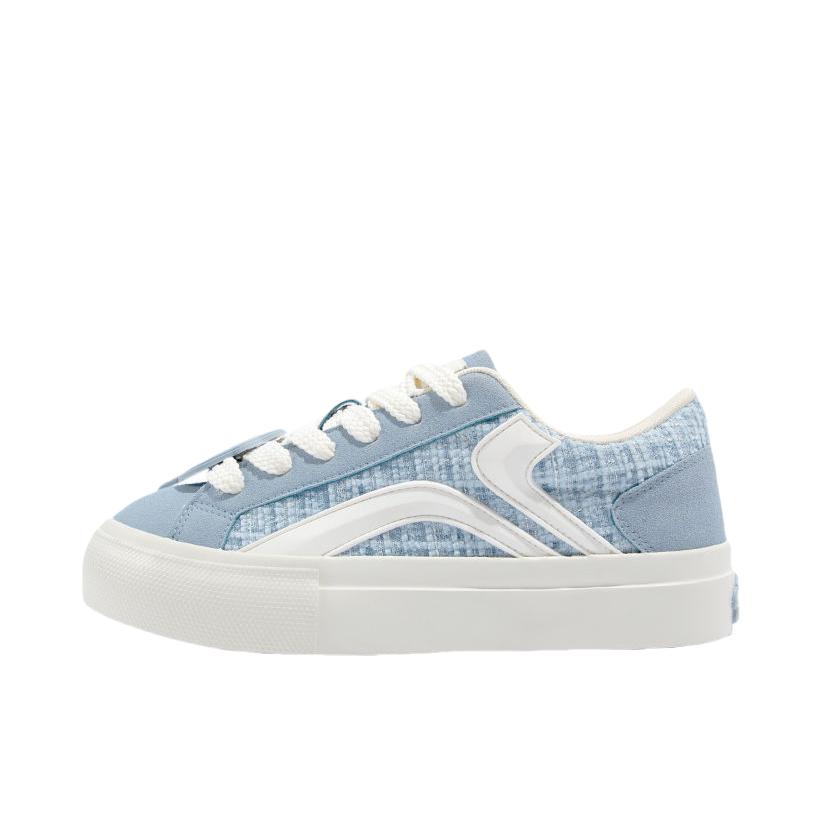 推荐商品：鮀品 潮流百搭 轻便防滑 透气 织物 板鞋 TP1172W 蓝色 