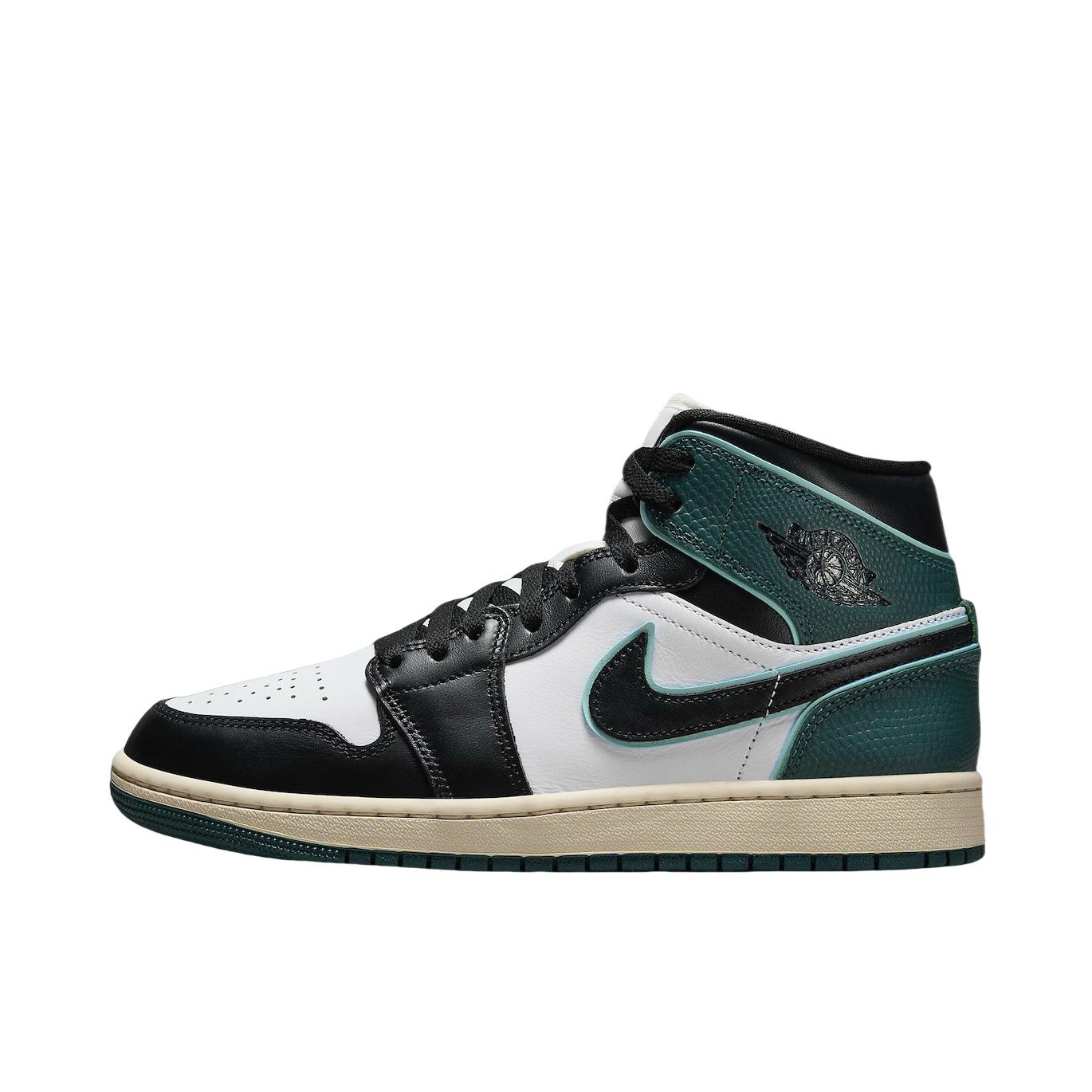 推荐商品：Air Jordan 1 板鞋 运动休闲鞋 复古潮流支撑合成革 深绿色/白色/黑色/蓝色