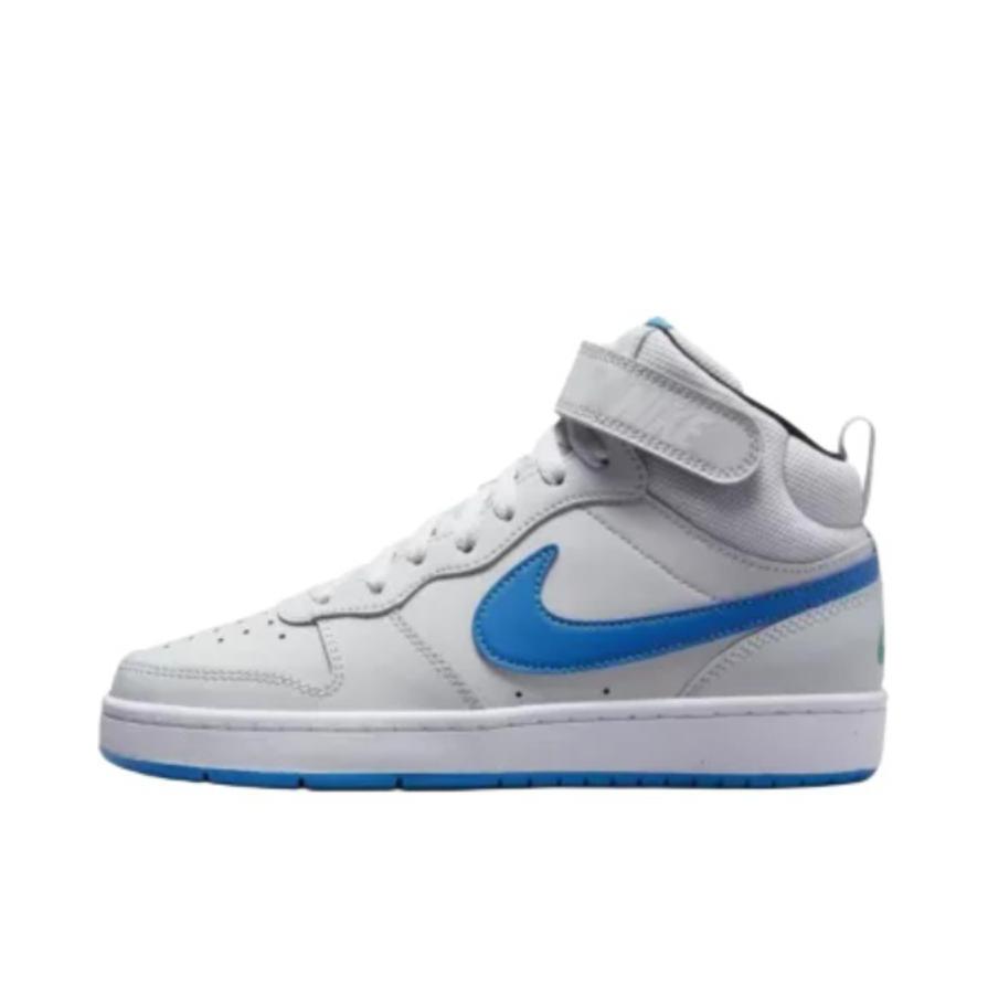推荐商品：Nike Court Borough 2 板鞋 复古时尚支撑舒适百搭轻便防滑 女款/灰色/蓝色