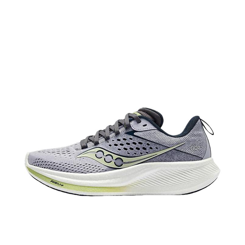 推荐商品：Saucony/索康尼 RIDE驭途17 防滑耐磨 网布透气 减震回弹 支撑平衡 慢跑 跑鞋 浅紫