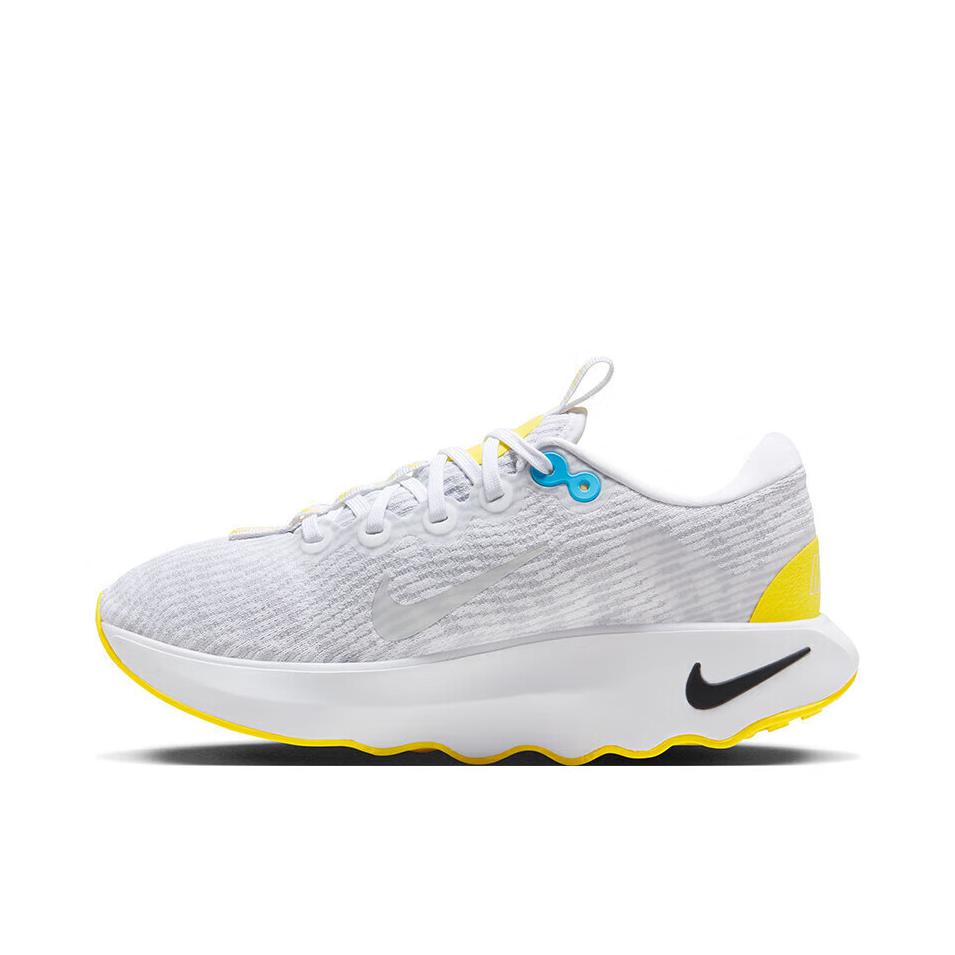 推荐商品：Nike Motiva 跑鞋 舒适减震防滑耐磨轻便防水百搭时尚稳定抓地支撑圆头耐用 灰色/黄色
