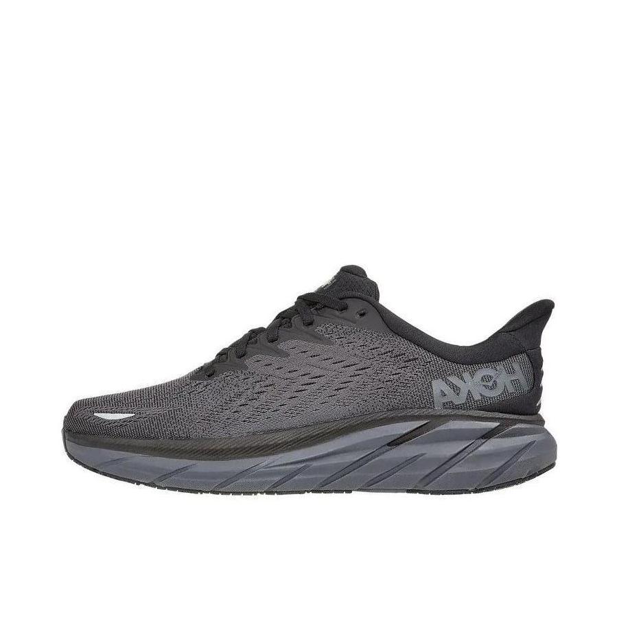 推荐商品：HOKA ONE ONE Clifton 克利夫顿 8 减震回弹 防滑耐磨 网布透气 跑鞋 黑色