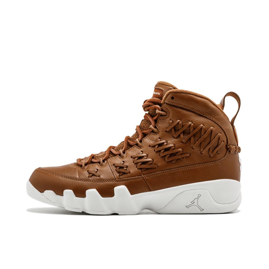 推荐商品：Air Jordan 9 运动休闲鞋 复古百搭减震透气舒适轻便防滑耐磨支撑合成革包裹性 Retro Pinnacle Baseball/Brown 棕白